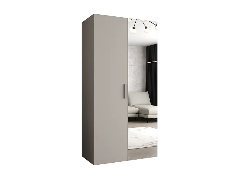 Drehtürenschrank Bari 2 202/100/52 2-türig (Kaschmir|Silber)