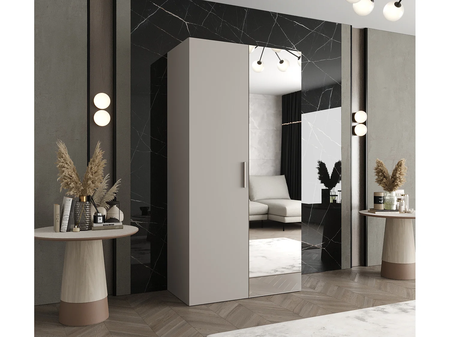 Kleerkast Bari 2 202/100/52 2-deurs (kasjmier)