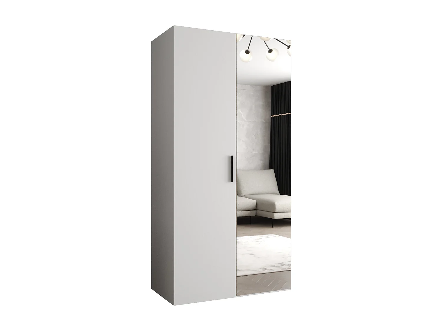 Armoire à portes battantes Bari 2 202/100/52 2 portes (blanc)