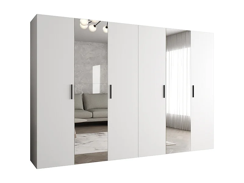 Armoire à portes battantes Bari 2 202/300/52 5 portes (blanc)