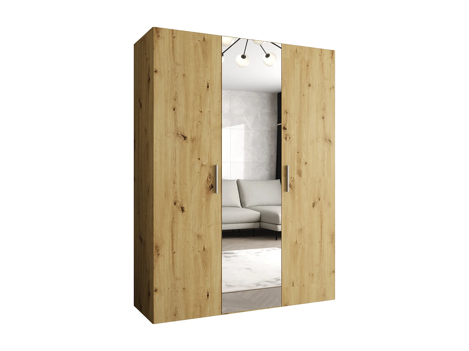 Armoire à portes battantes Bari 2 202/150/52 3 portes (artisan)