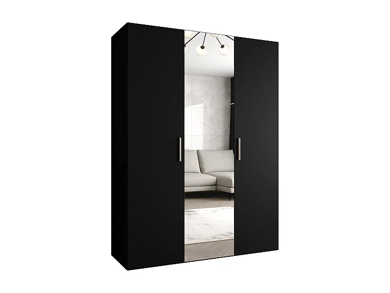 Armoire à portes battantes Bari 2 202/150/52 3 portes (noir)