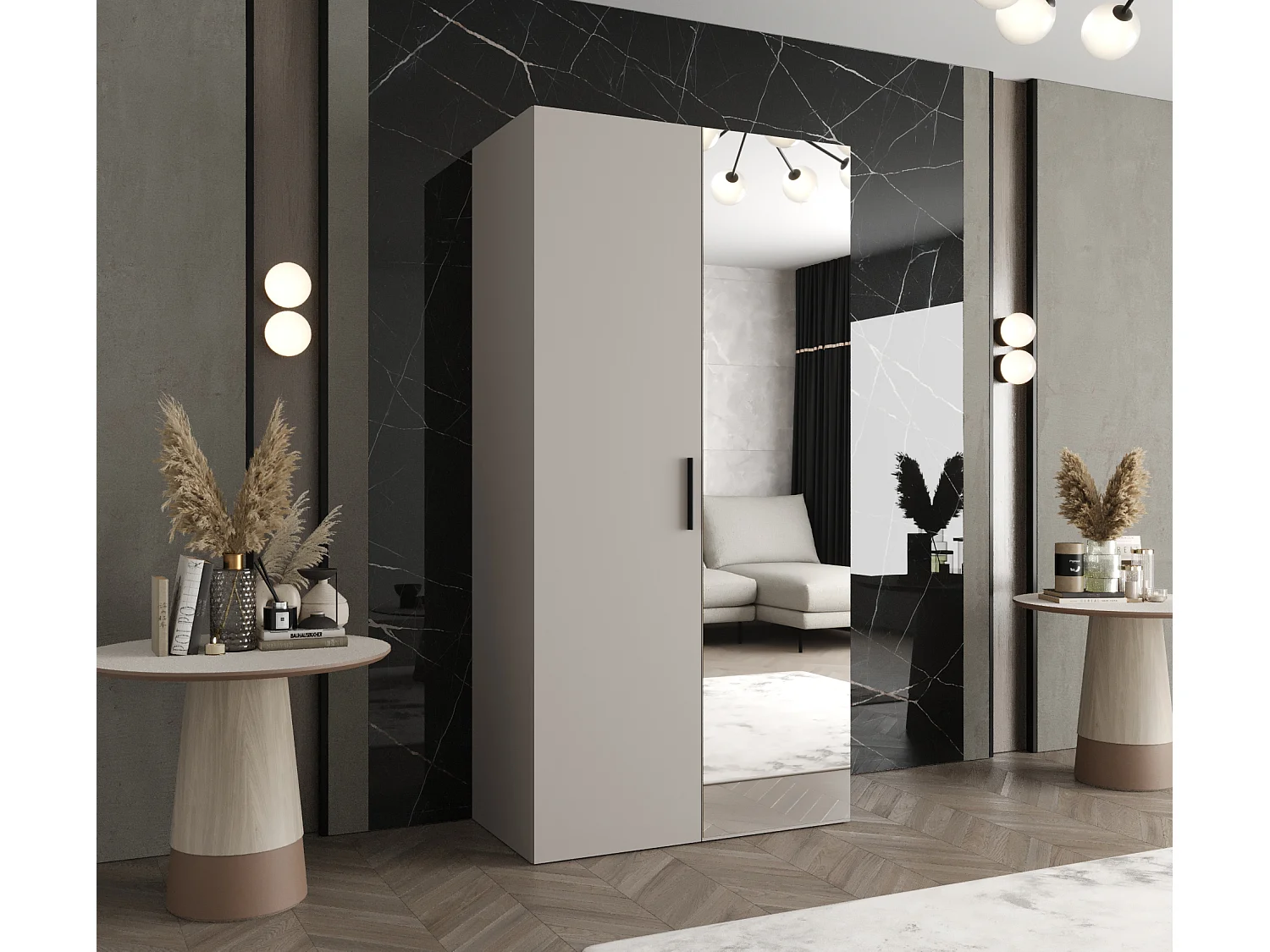 Armoire à portes battantes Bari 2 202/100/52 2 portes (cachemire)