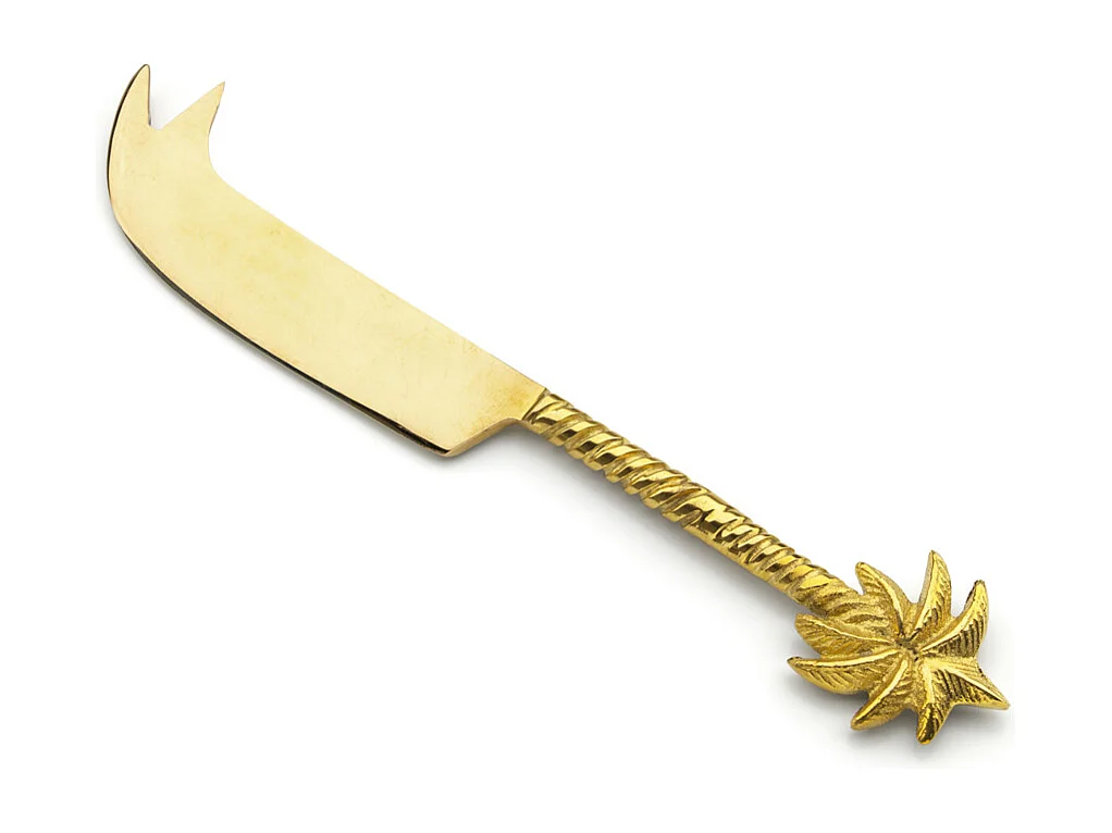 The Palm Tree Cheese Knife - Gold