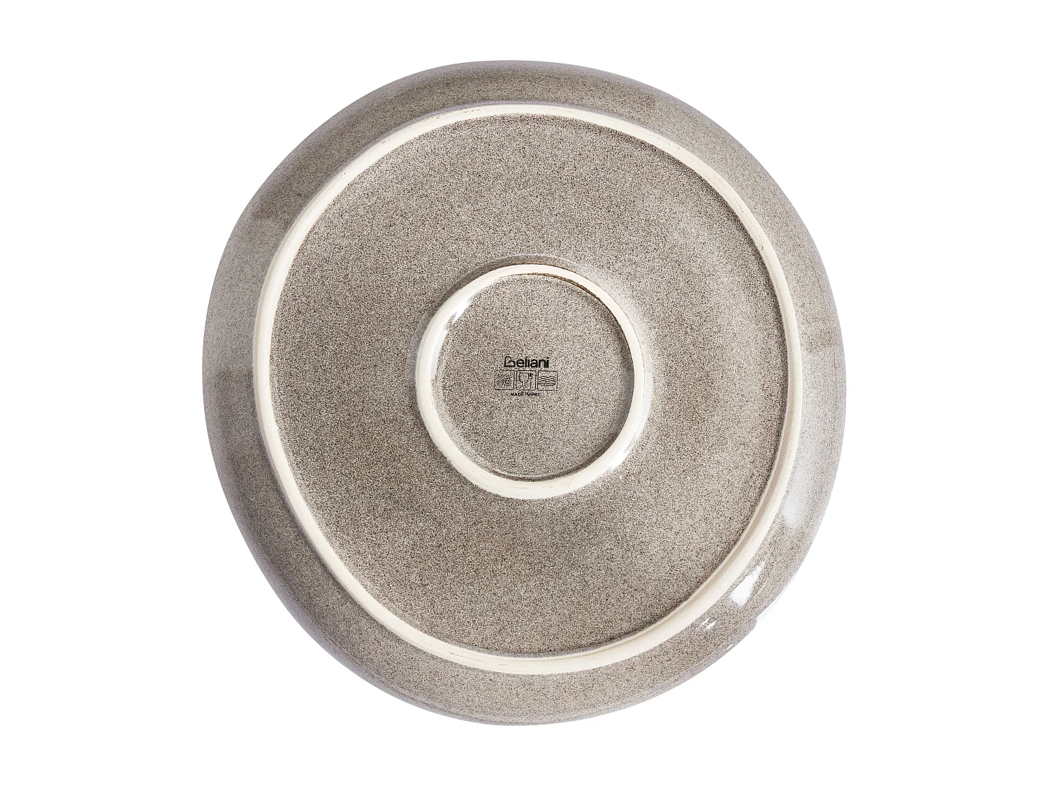 Lot de 8 assiettes plates COSTMARY Grès Gris