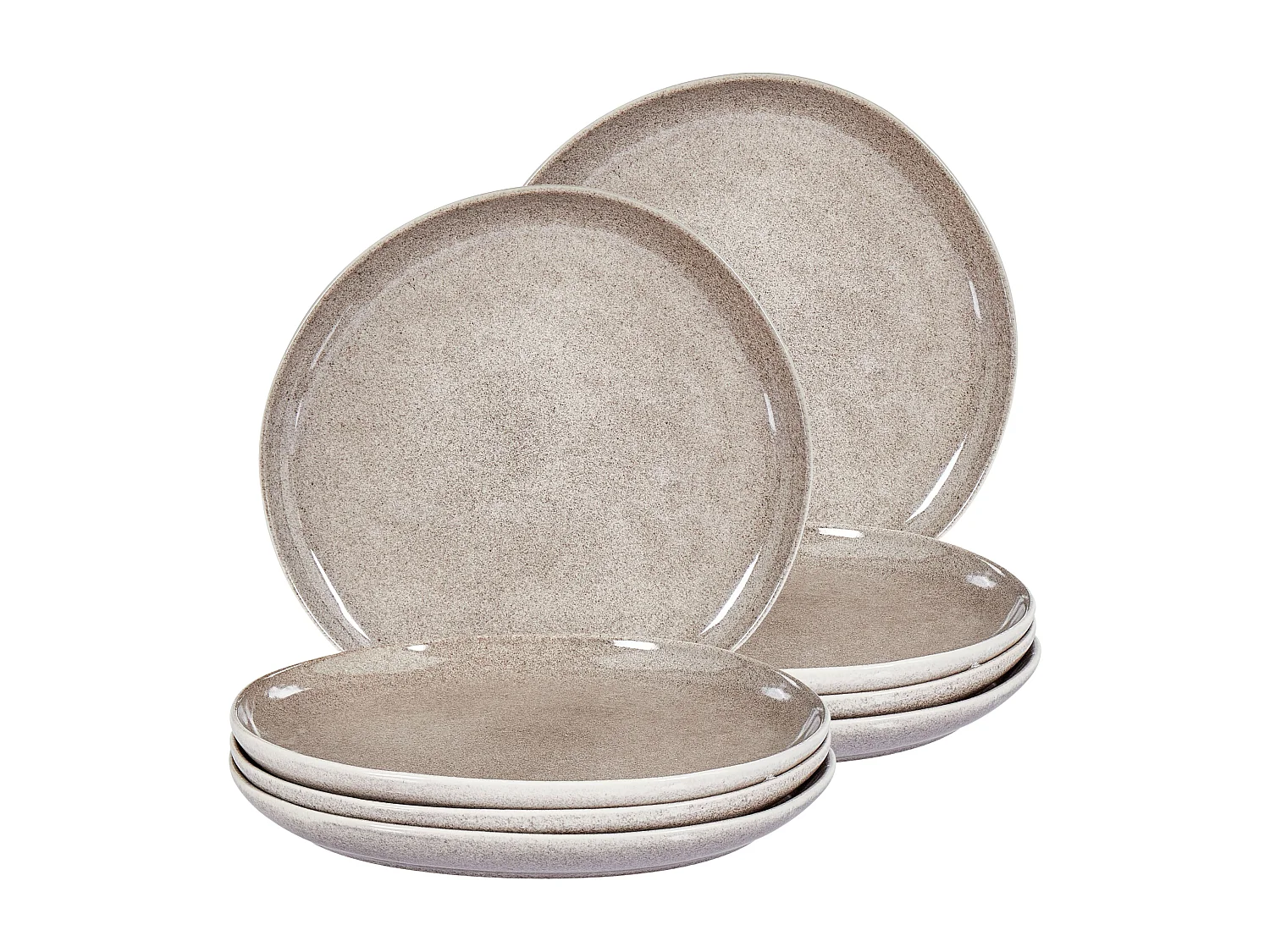 Set van 8 dinerborden COSTMARY Steengoed Grijs