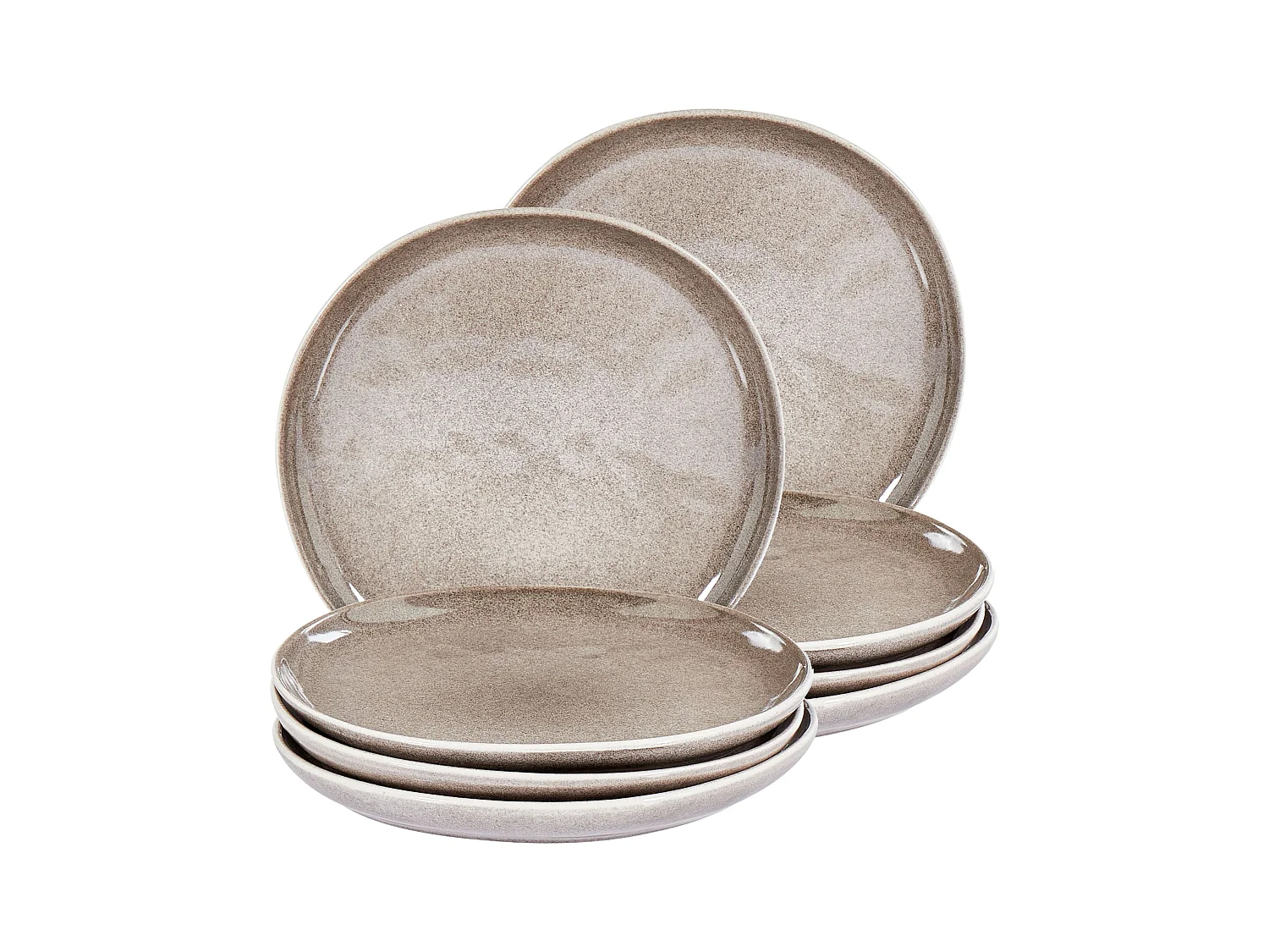 Lot de 8 assiettes à dessert COSTMARY Grès Gris