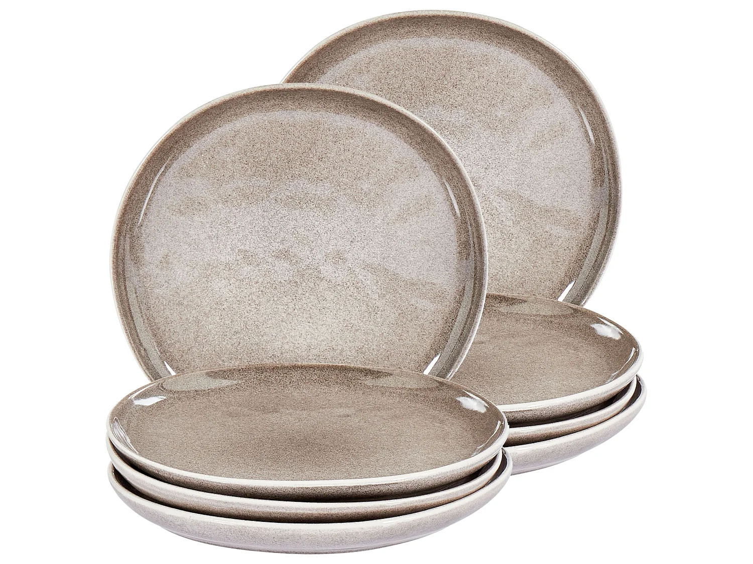 Lot de 8 assiettes à dessert COSTMARY Grès Gris
