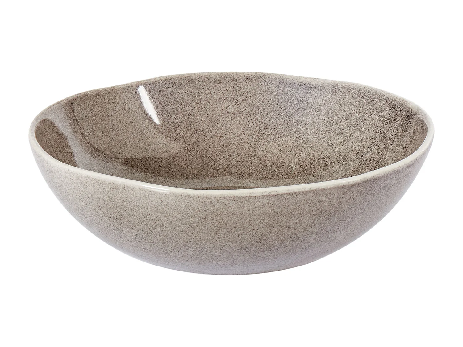 Lot de 8 assiettes creuses COSTMARY Grès Gris