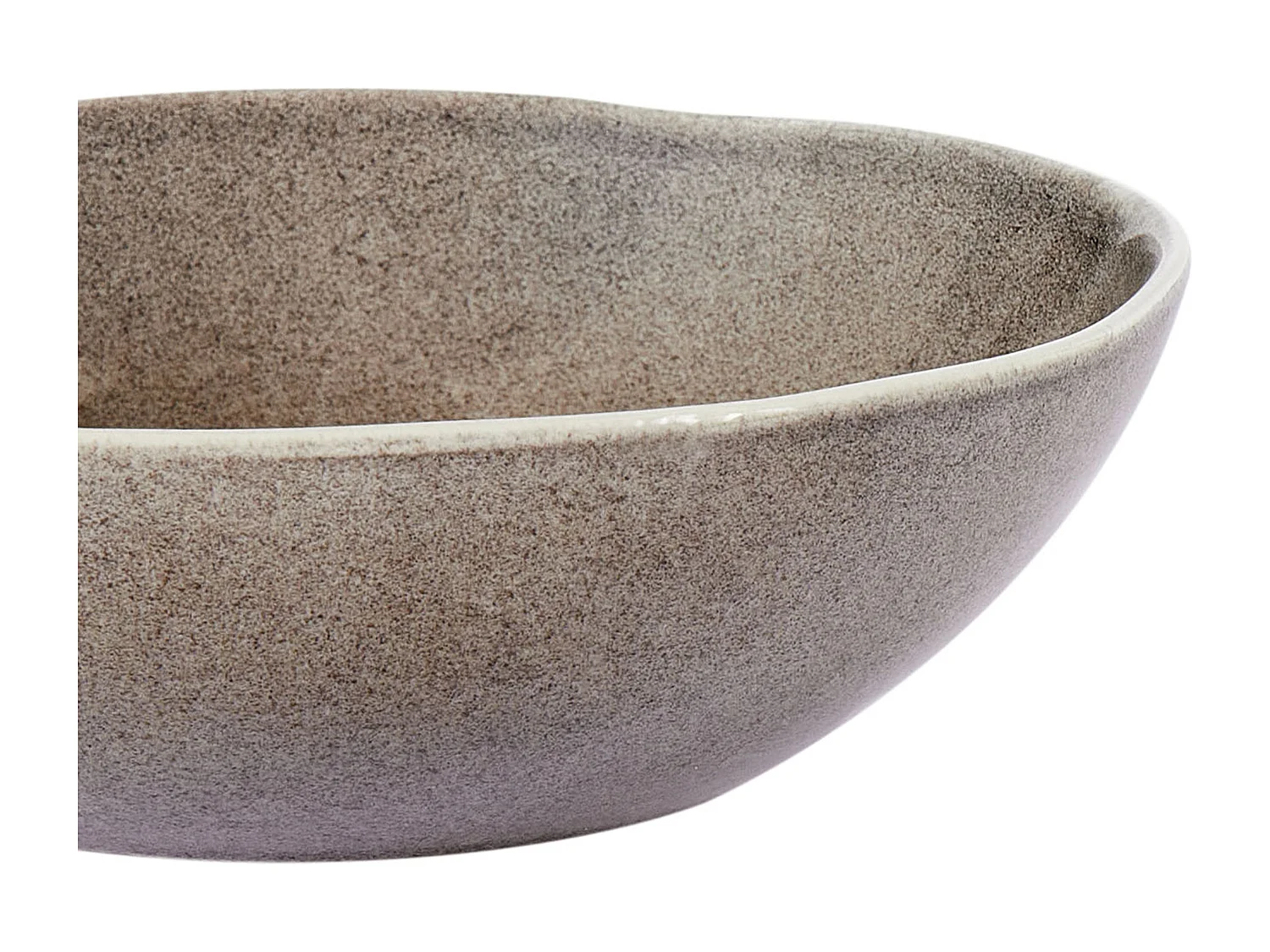 Lot de 8 assiettes creuses COSTMARY Grès Gris