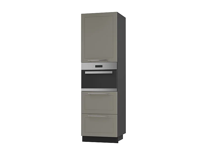 BACKOFEN-HOCHSCHRANK Kvantum D14/RU/2A/356 Beige Matt / Schwarz Matt 60 / 59 / 207cm