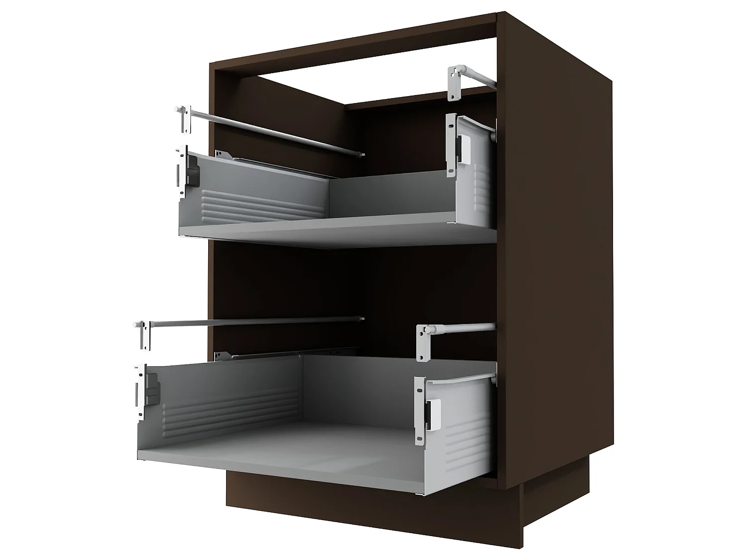 SCHUBLADENUNTERSCHRANK Brerra D2M/60 Korpus lava / Front RAL 6025 farngrün Matt 60 / 50 / 82 cm