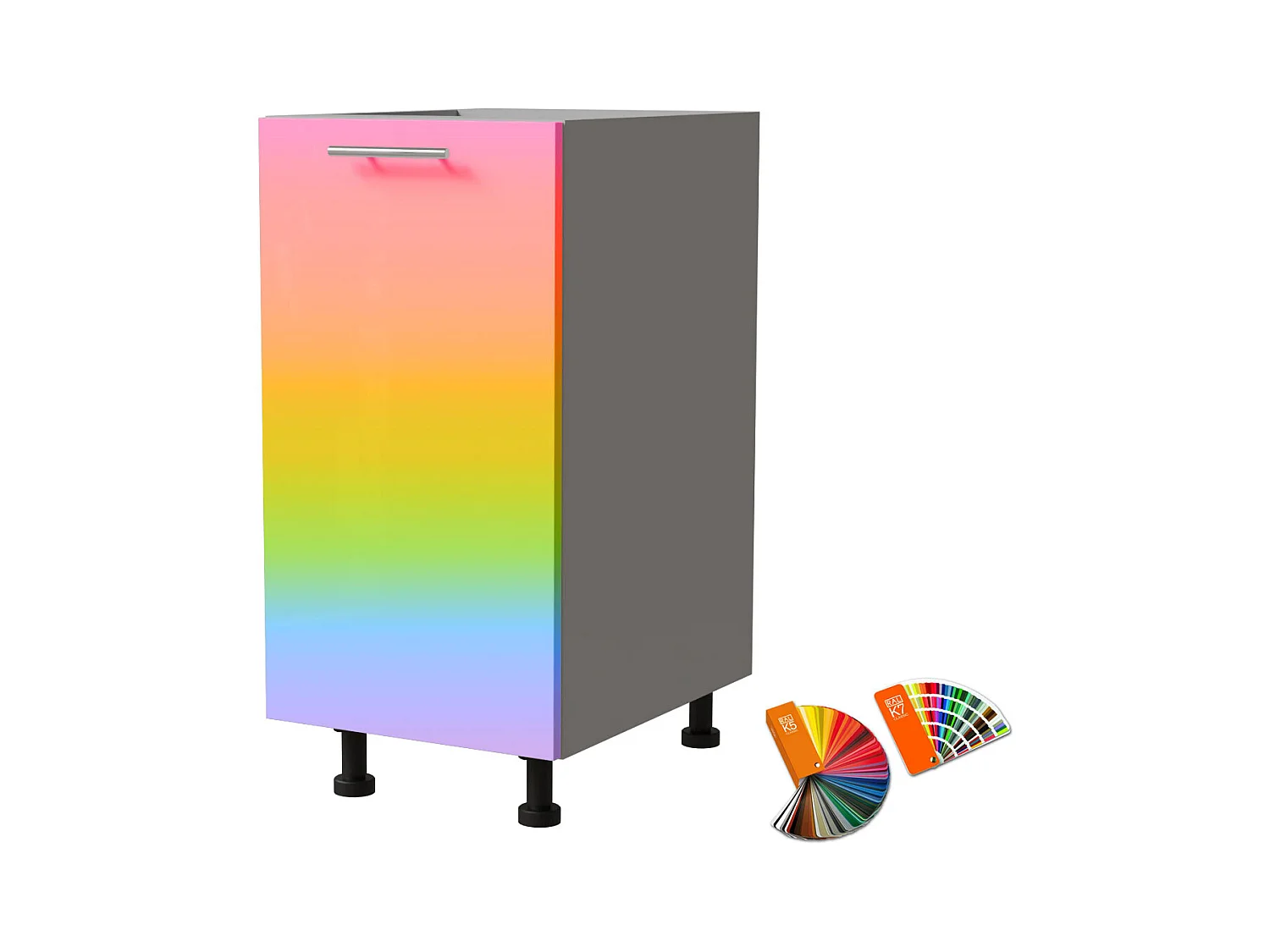 KÜCHENUNTERSCHRANK Brerra D1D/40/kargo RAL Wunschfarbe (K5 / K7) / grau 40 / 50 / 82 cm