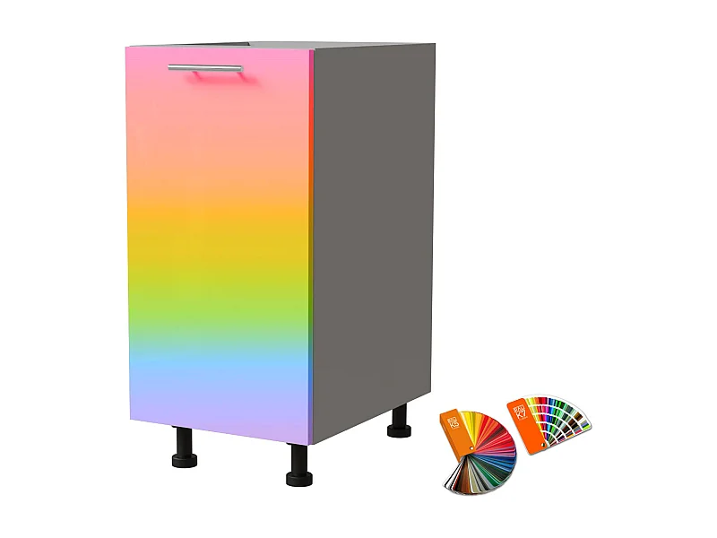 KÜCHENUNTERSCHRANK Brerra D1D/40/kargo RAL Wunschfarbe (K5 / K7) / grau 40 / 50 / 82 cm