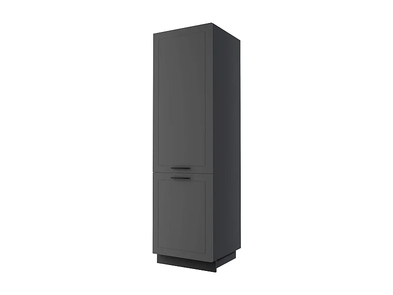 KÜHLSCHRANKUMBAU Kvantum D14/DL/60/207 Graphit Matt / Schwarz Matt 60 / 59 / 207cm