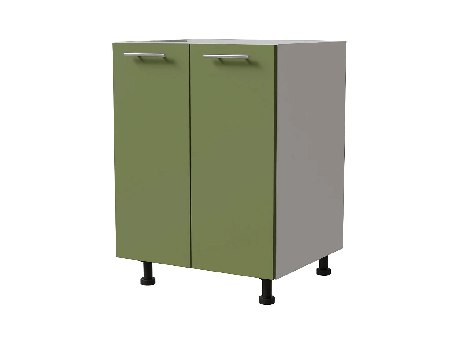 KÜCHENUNTERSCHRANK Brerra D11/60 RAL 6025 farngrün Matt / weiß matt 60 / 50 / 82cm