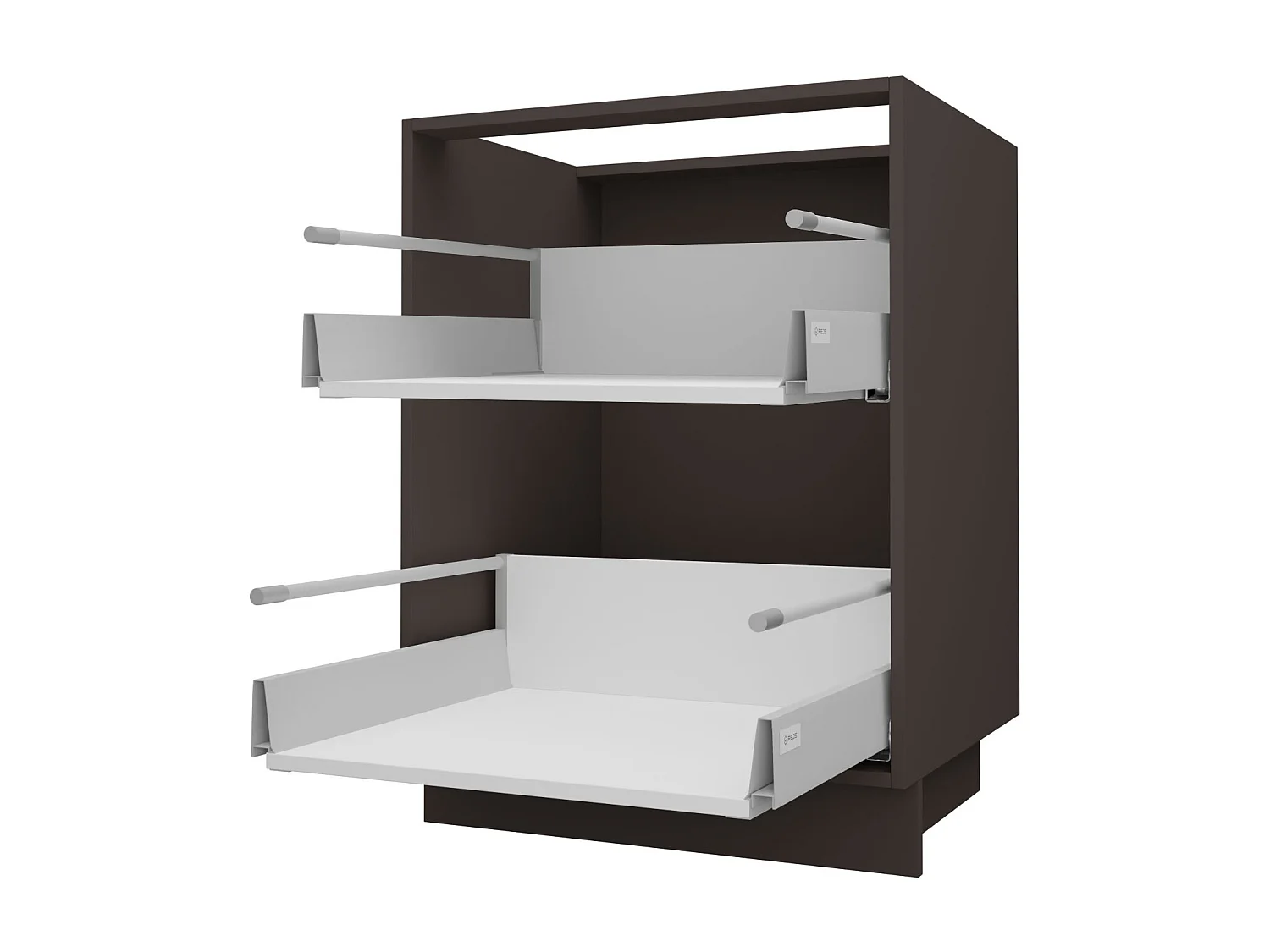 SCHUBLADENUNTERSCHRANK Brerra D2R/60 Korpus lava / Front RAL 1019 graubeige Matt 60 / 50 / 82 cm