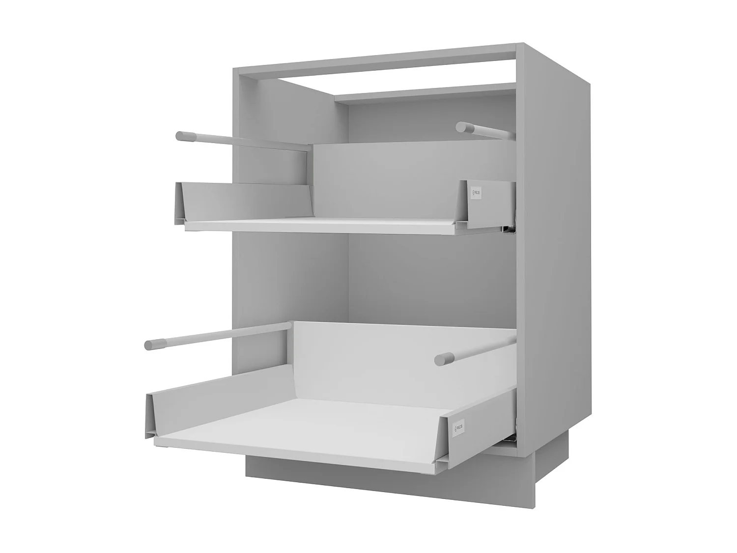 SCHUBLADENUNTERSCHRANK Brerra D2R/60 Korpus grau / Front RAL Wunschfarbe (K5 oder K7) 60 / 50 / 82 cm