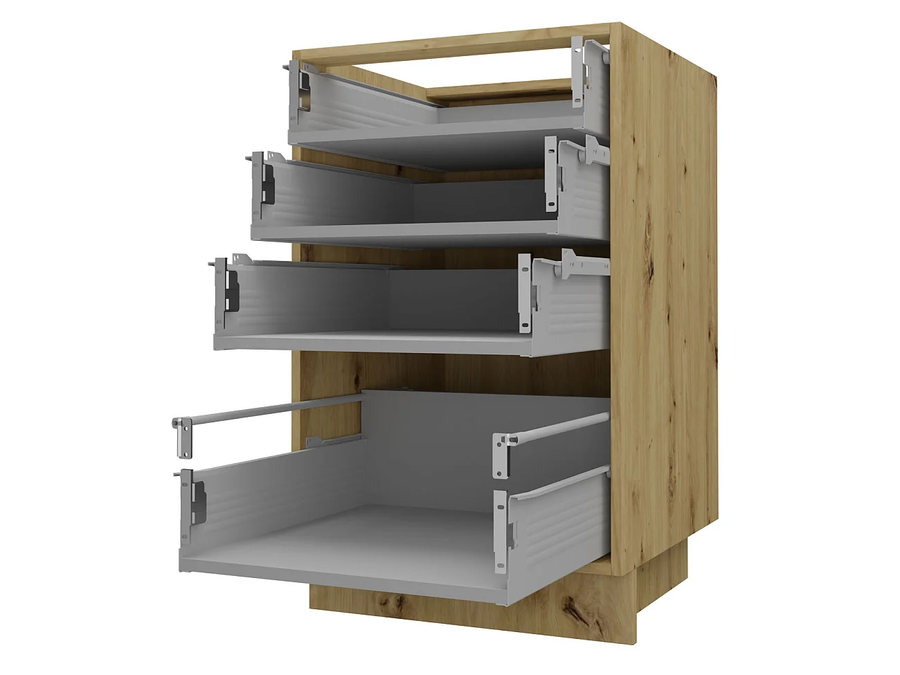 SCHUBLADENUNTERSCHRANK Brerra D4M/40 Korpus eiche artisan / Front RAL Wunschfarbe (K5 oder K7) 40 / 50 / 82 cm