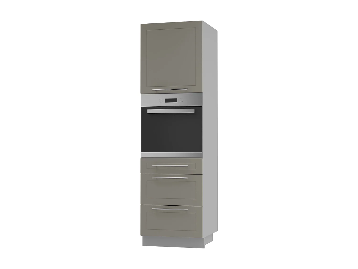 BACKOFEN-HOCHSCHRANK Kvantum D14/RU/3A Beige Matt / Grau Matt 60 / 59 / 207cm