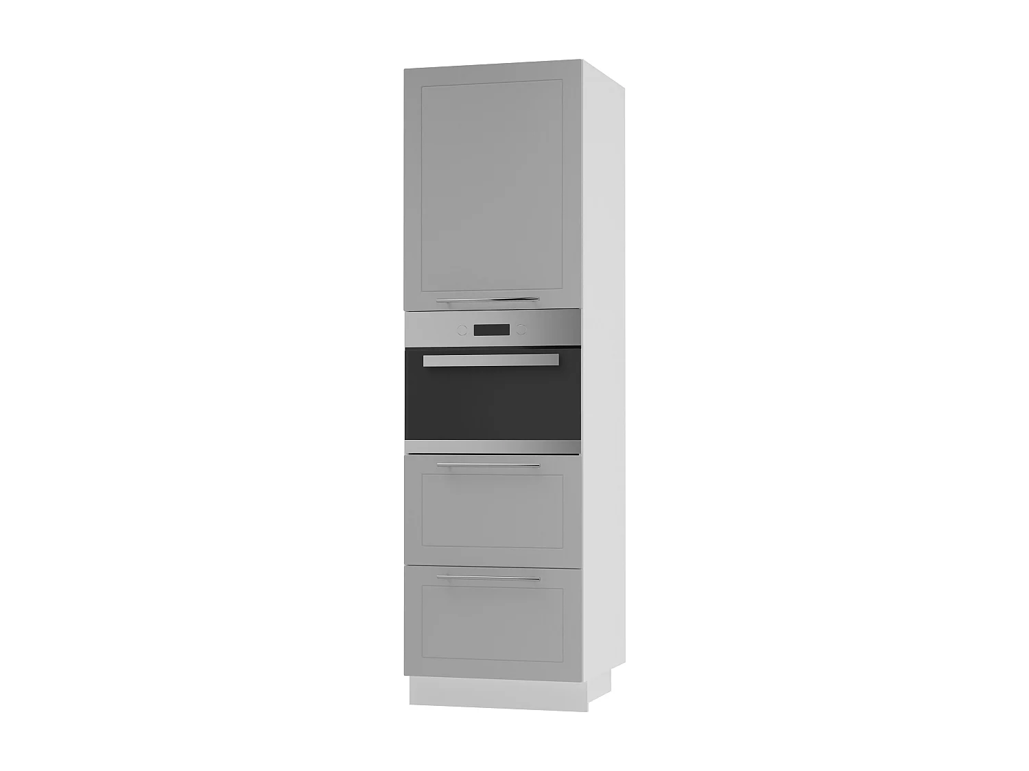 BACKOFEN-HOCHSCHRANK Kvantum D14/RU/2A/356 Dust Grey Matt / Weiß Matt 60 / 59 / 207cm