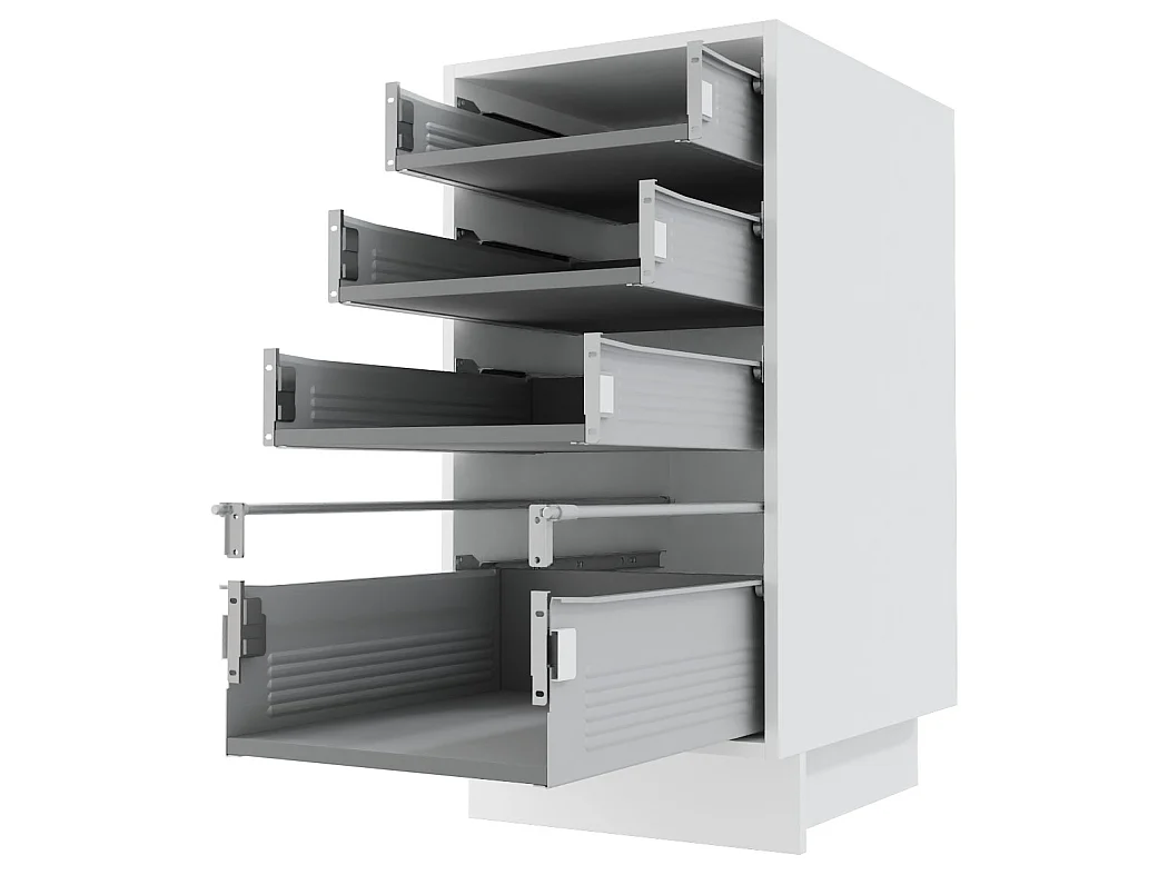 SCHUBLADENUNTERSCHRANK Brerra D4M/40 Korpus weiß / Front RAL 6025 farngrün Matt 40 / 50 / 82 cm