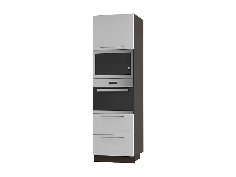 BACKOFEN-HOCHSCHRANK Kvantum D14/RU/2A/284 Weiß Matt / Lava Matt 60 / 59 / 207cm