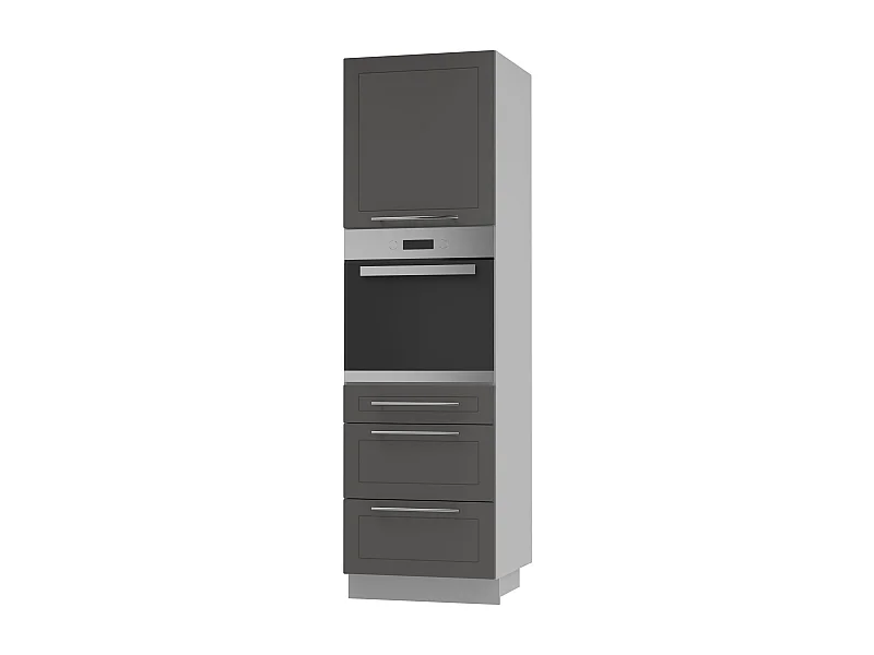 BACKOFEN-HOCHSCHRANK Kvantum D14/RU/3A Graphit Matt / Grau Matt 60 / 59 / 207cm