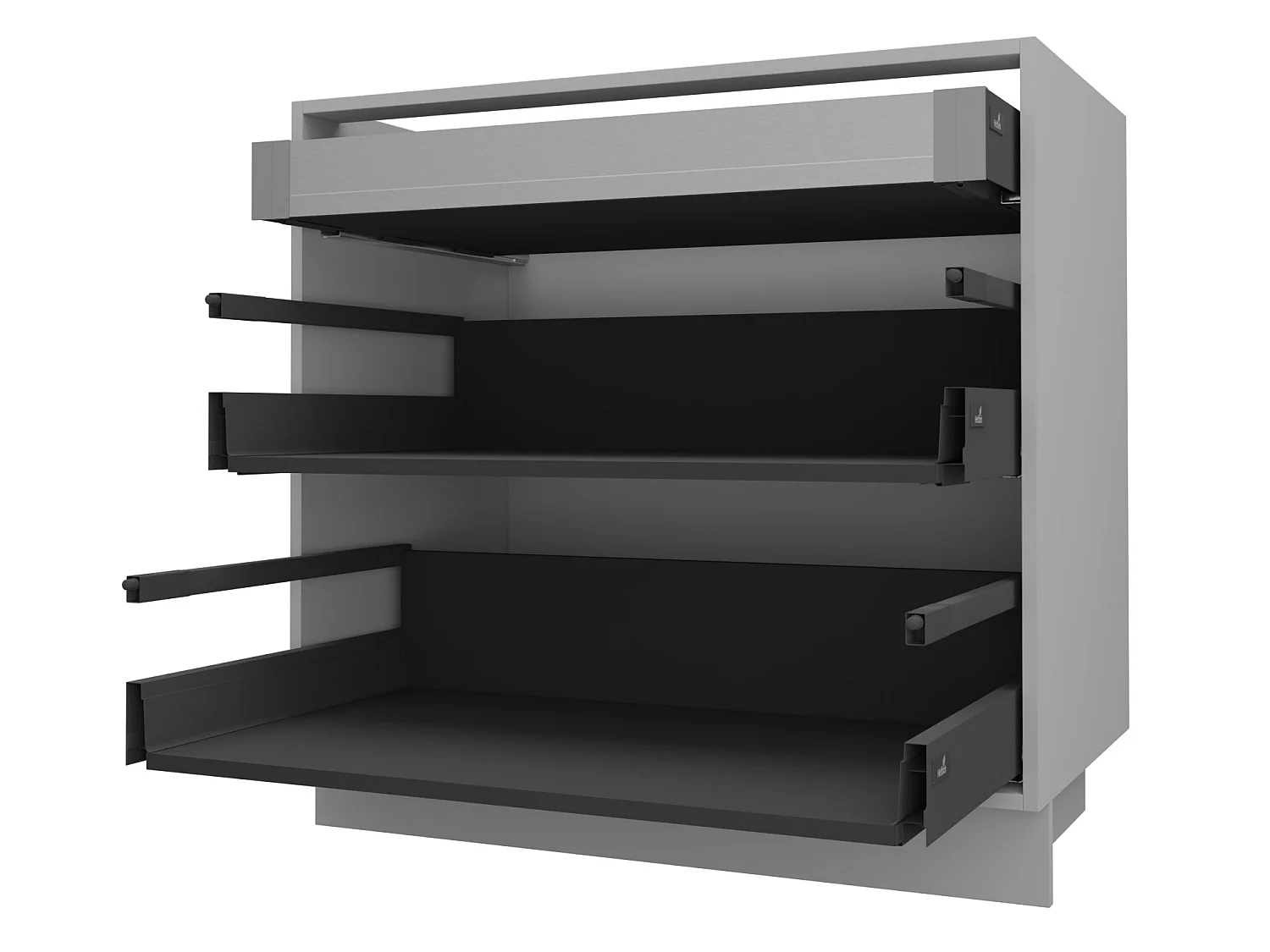 SCHUBLADENUNTERSCHRANK Brerra D2A/60/1A Korpus grau / Front RAL 6025 farngrün Matt 60 / 50 / 82 cm