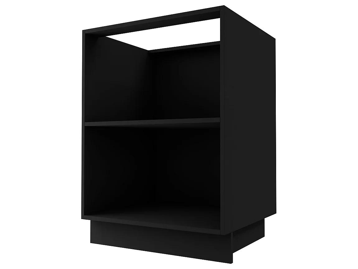 KÜCHENUNTERSCHRANK Brerra D11/90 Korpus schwarz / Front RAL 1019 graubeige Matt 90 / 50 / 82 cm