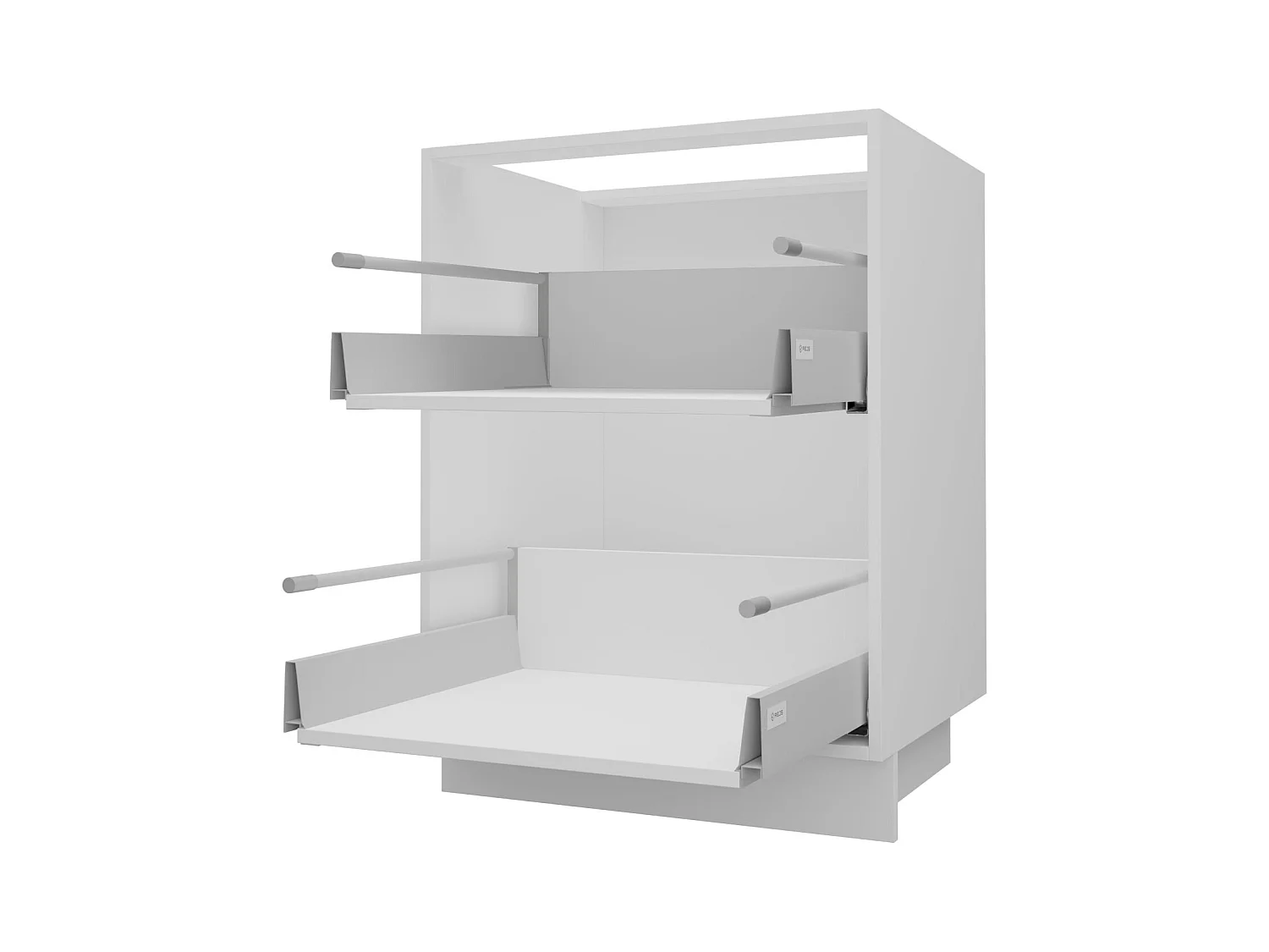 SCHUBLADENUNTERSCHRANK Brerra D2R/90 Korpus weiß / Front RAL 6025 farngrün Matt 90 / 50 / 82cm