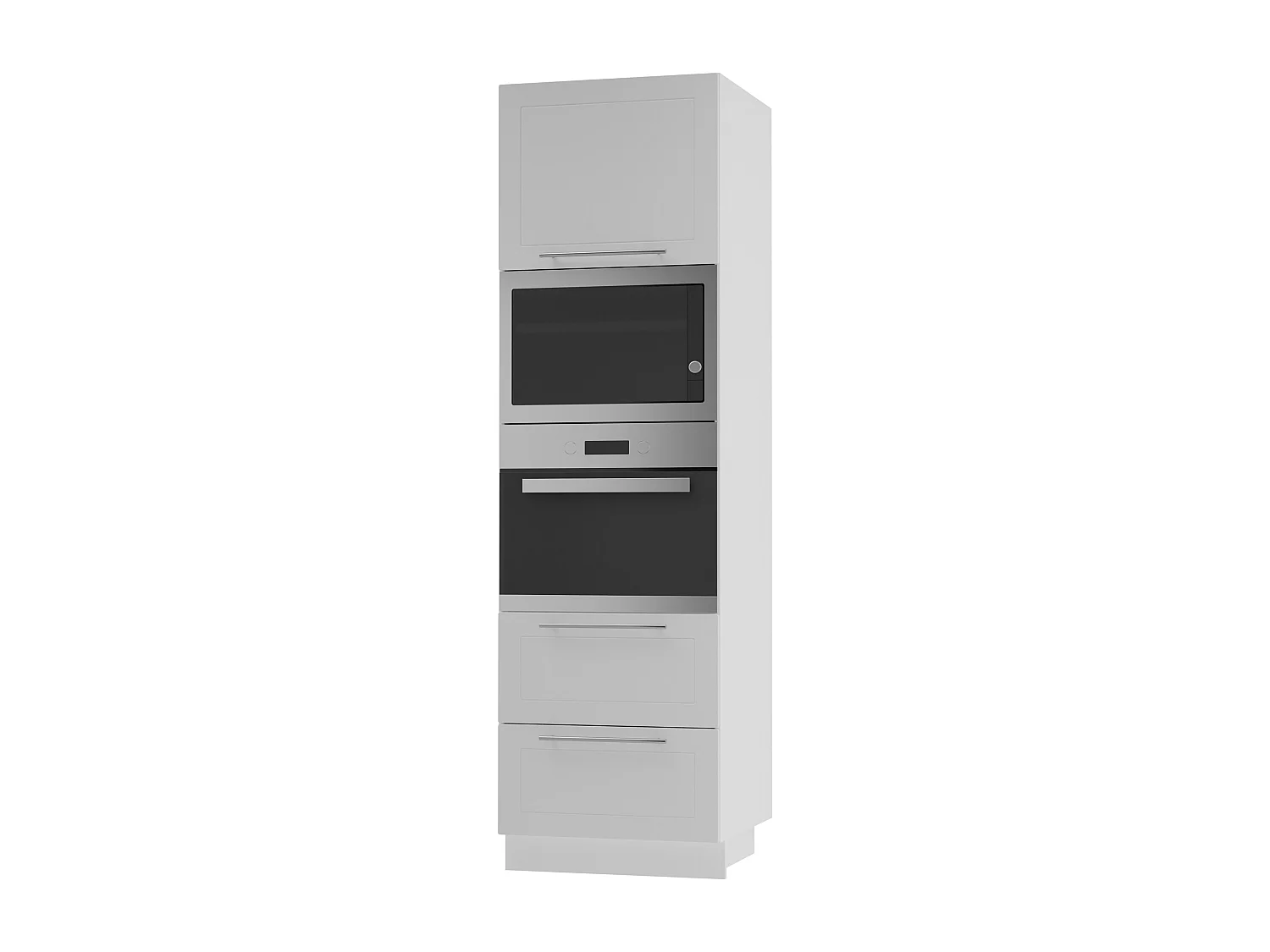 BACKOFEN-HOCHSCHRANK Kvantum D14/RU/2A/284 Weiß Matt / Weiß Matt 60 / 59 / 207cm
