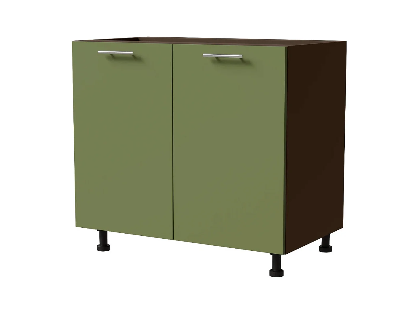 KÜCHENUNTERSCHRANK Brerra D11/90 Korpus lava / Front RAL 6025 farngrün Matt 90 / 50 / 82 cm
