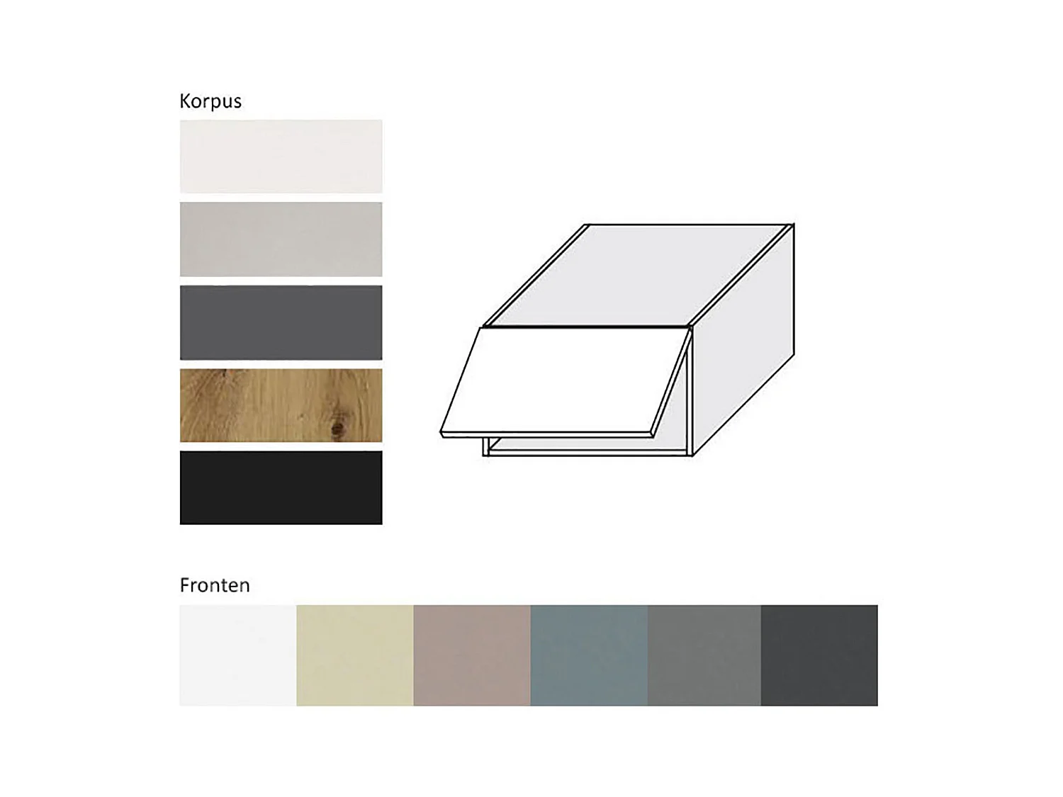 KLAPPHÄNGESCHRANK Kvantum W6B/60 Mint Matt / Weiß Matt 60 / 59 / 36cm