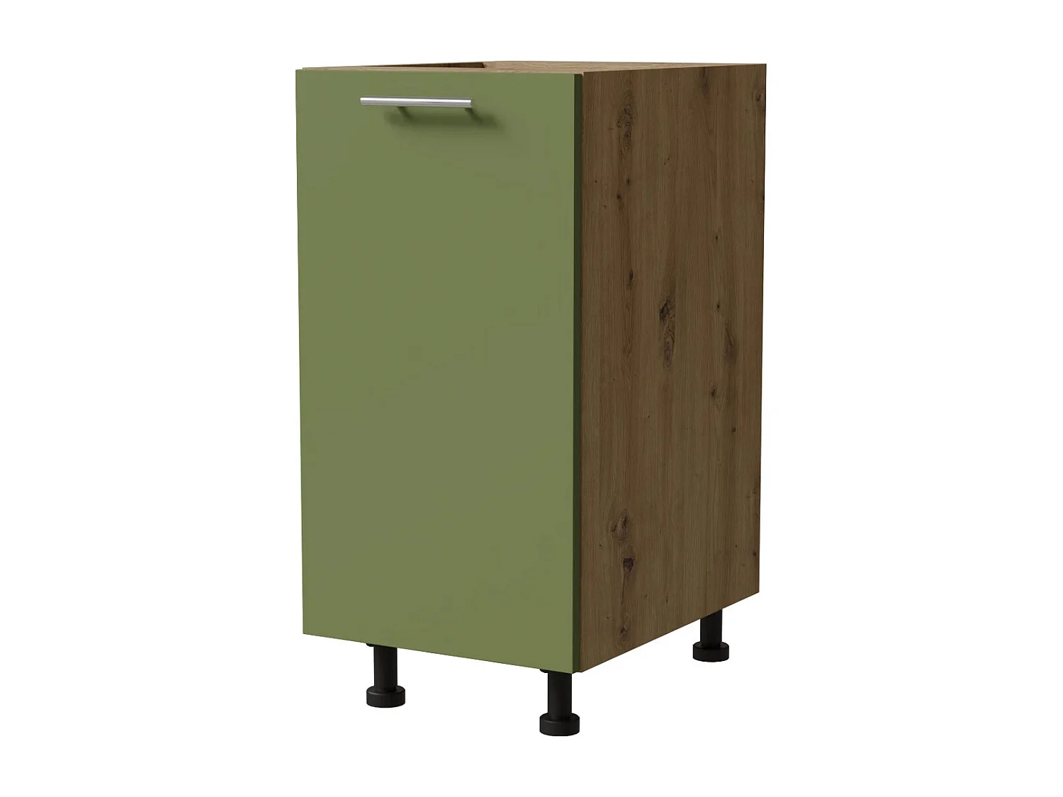 KÜCHENUNTERSCHRANK Brerra D1D/40/kargo RAL 1016 graubeige Matt / Eiche Artisan 40 / 50 / 82 cm