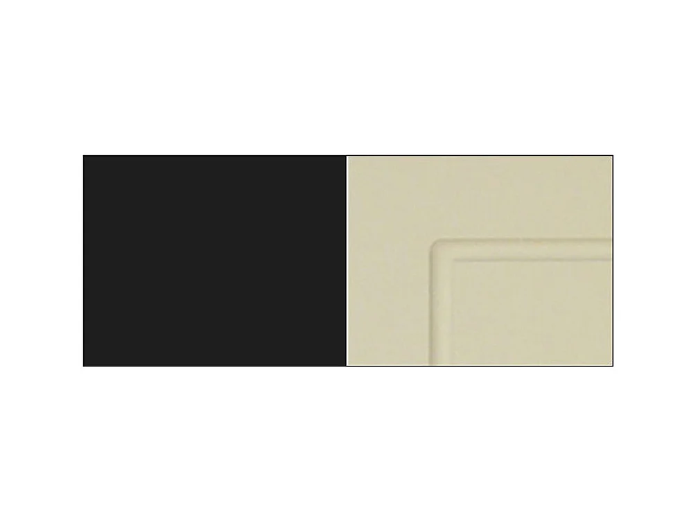 KÜHLSCHRANKUMBAU Kvantum D14/DL/60/207 Vanille Matt / Schwarz Matt 60 / 59 / 207cm