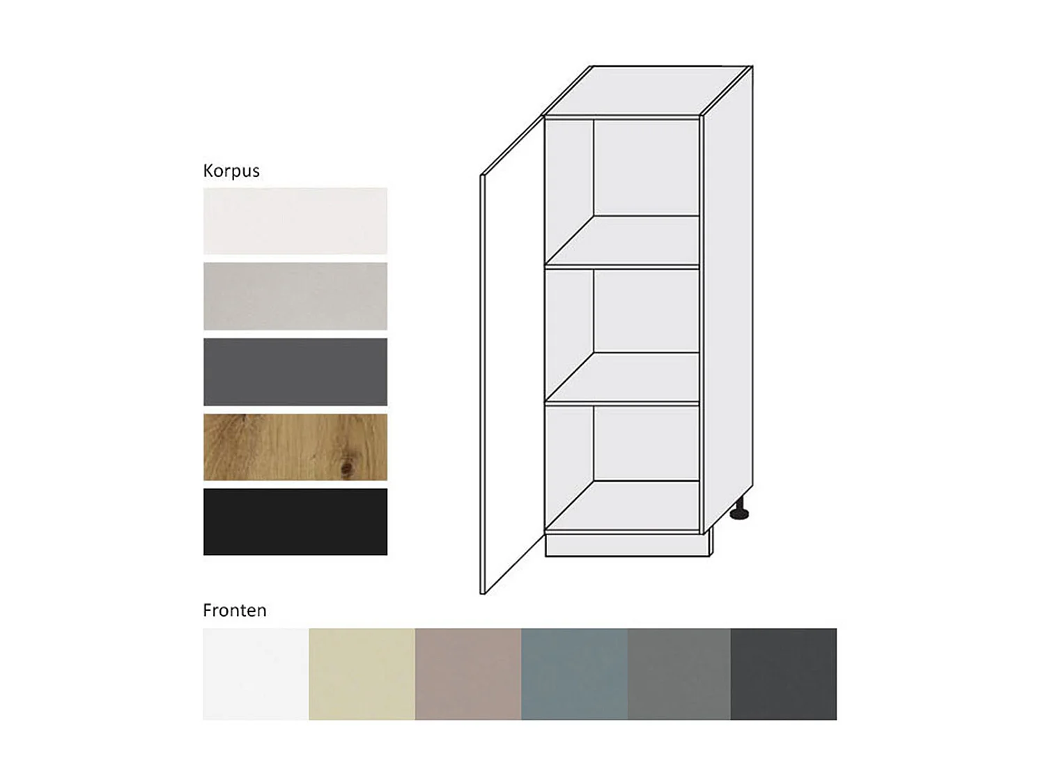 GESCHIRRSCHRANK Kvantum D5D/60/154 Weiß Matt / Weiß Matt 60 / 59 / 154cm