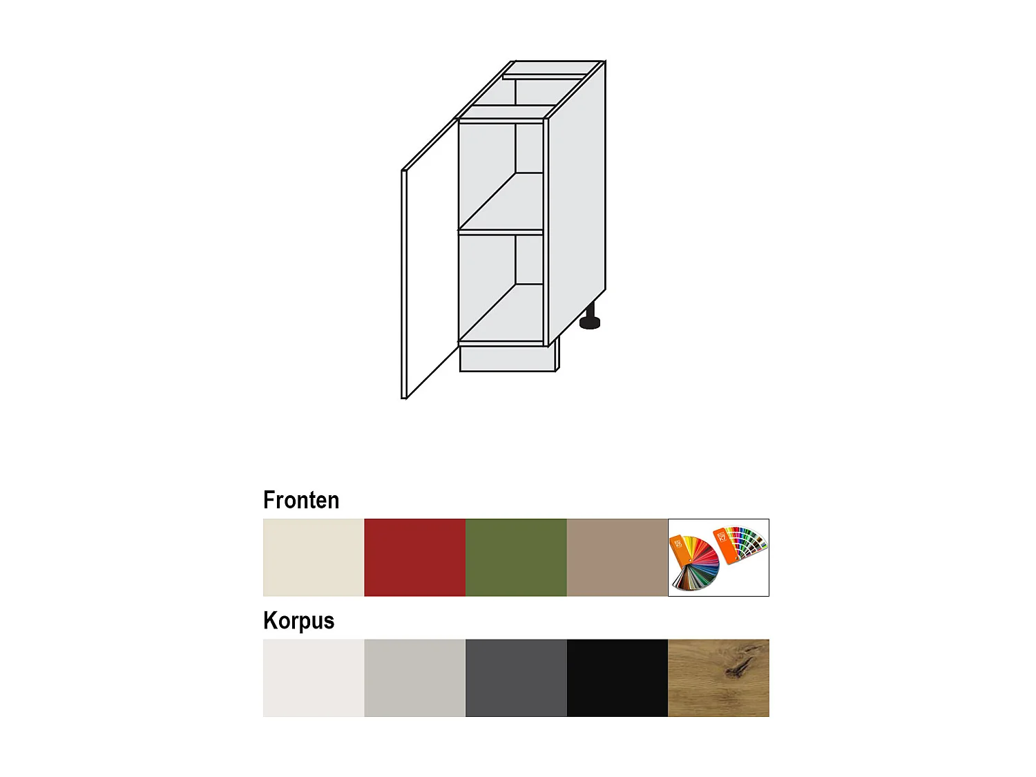 UNTERSCHRANK Brerra D1D/30 30 / 50 / 82 cm