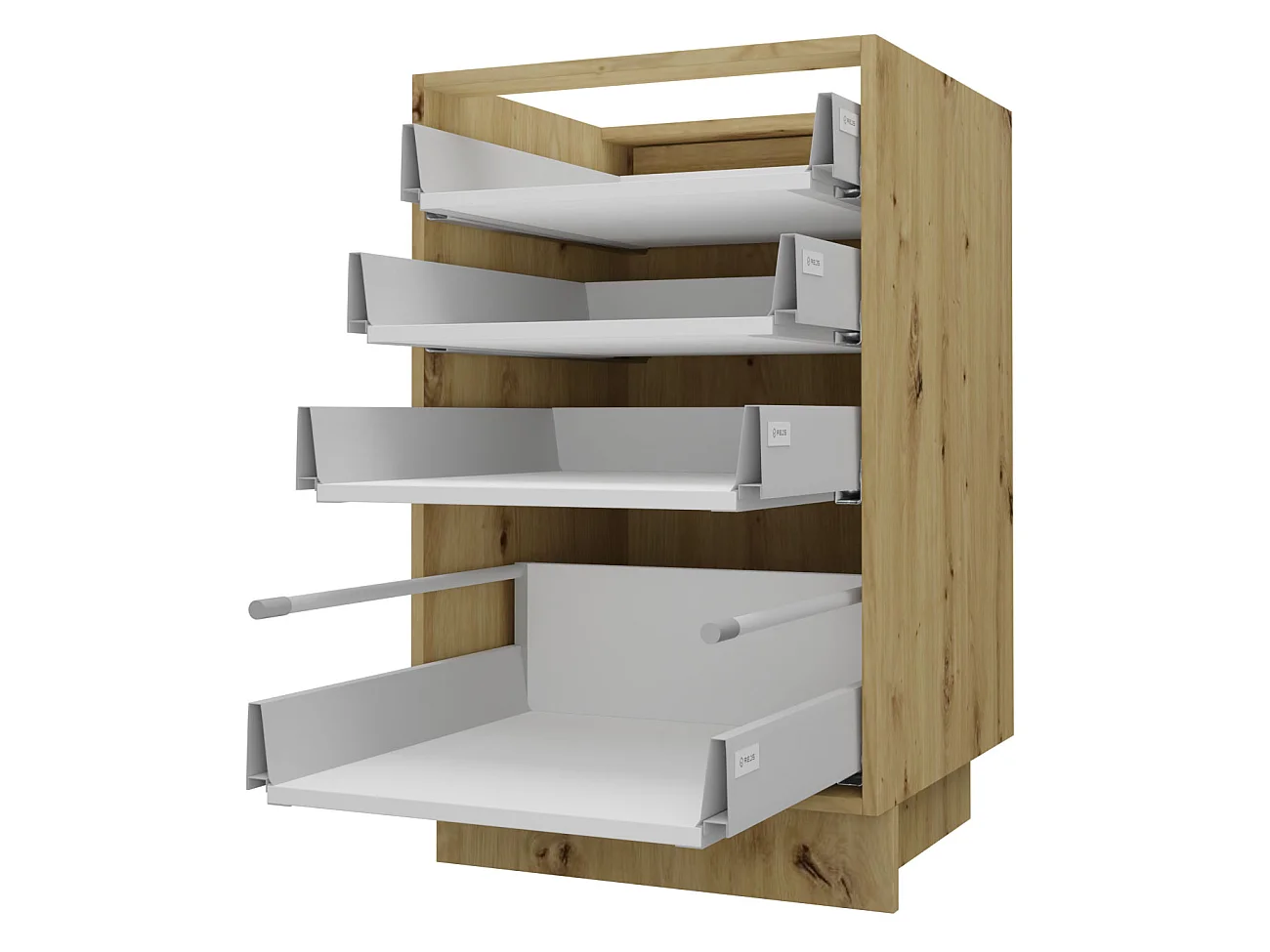 SCHUBLADENUNTERSCHRANK Brerra D4R/40 Korpus eiche artisan / Front RAL Wunschfarbe (K5 oder K7) 40 / 50 / 82 cm