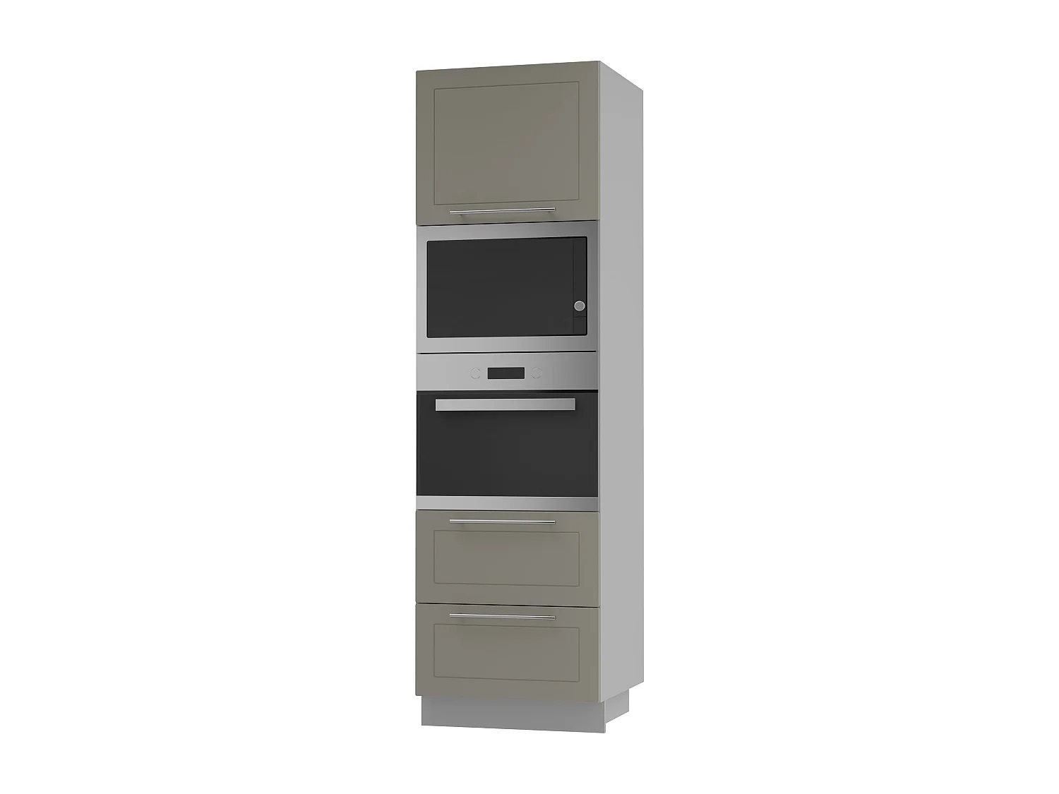 BACKOFEN-HOCHSCHRANK Kvantum D14/RU/2A/284 Beige Matt / Grau Matt 60 / 59 / 207cm