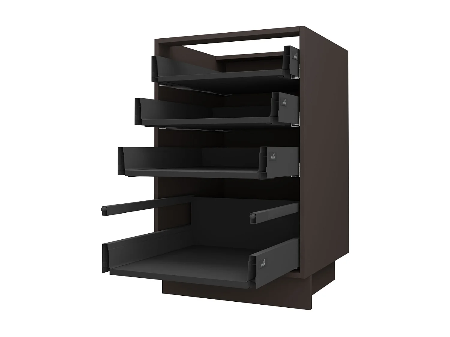 SCHUBLADENUNTERSCHRANK Brerra D4A/40 Korpus lava / Front RAL Wunschfarbe (K5 oder K7) 40 / 50 / 82 cm