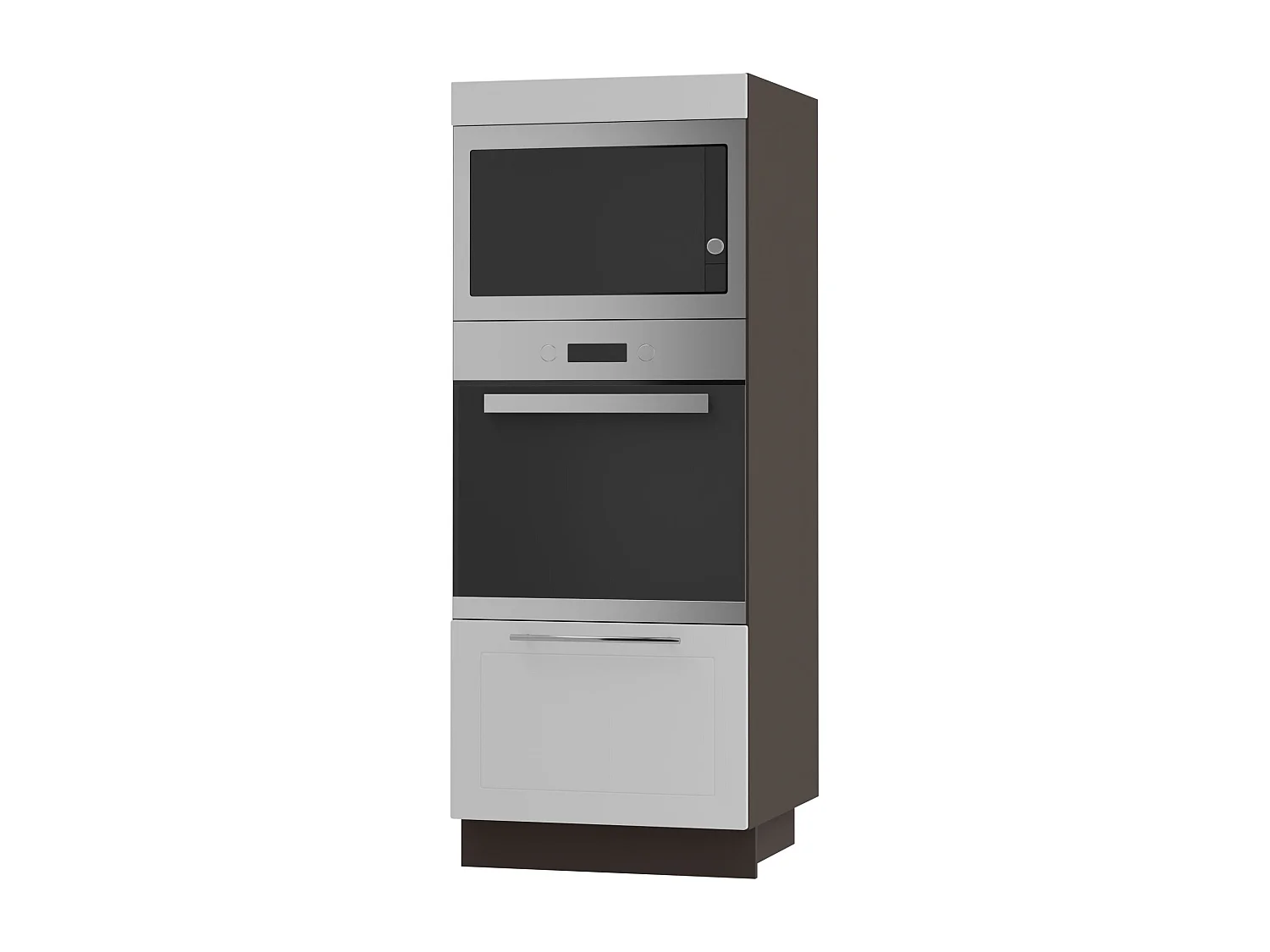 BACKOFENHOCHSCHRANK Kvantum D5AA/60/154 Weiß Matt / Lava Matt 60 / 59 / 154cm