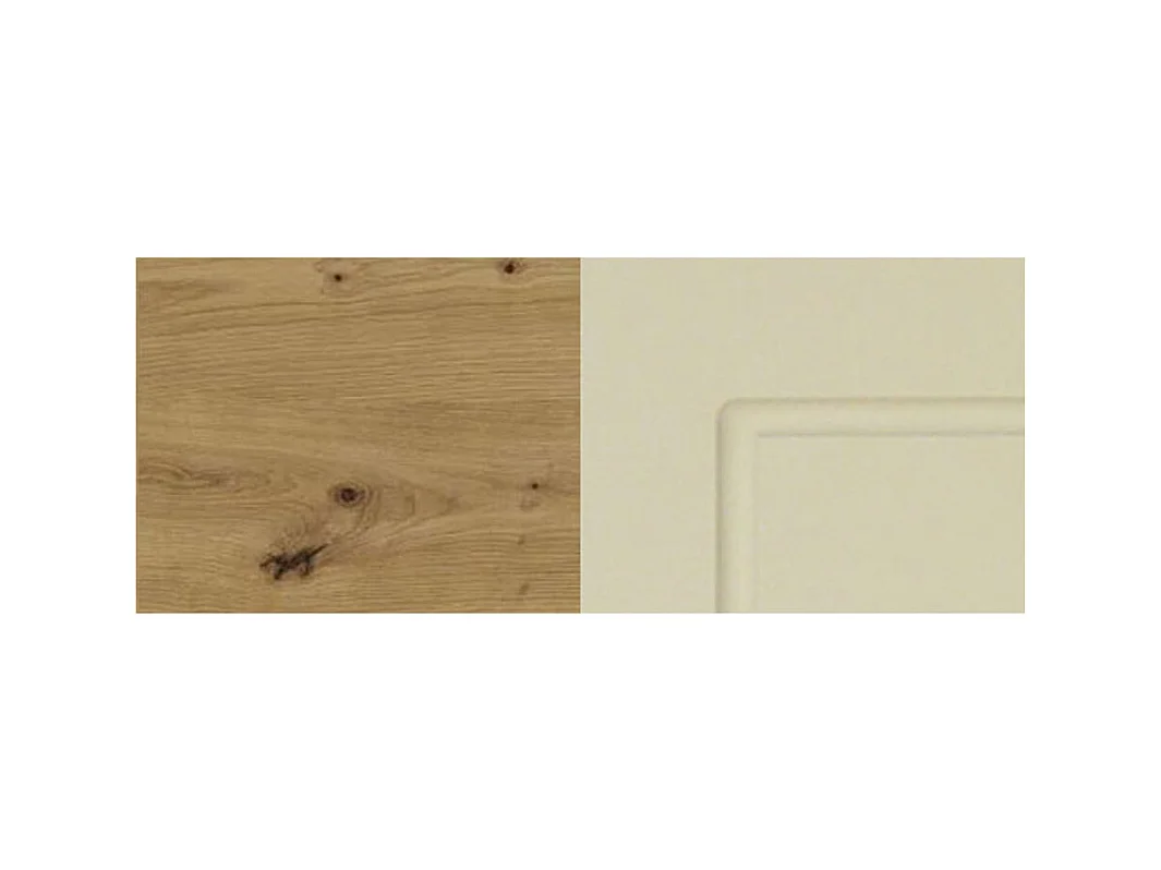 KÜHLSCHRANKUMBAU Kvantum D14/DL/60/207 Vanille Matt / Eiche Artisan Matt 60 / 59 / 207cm