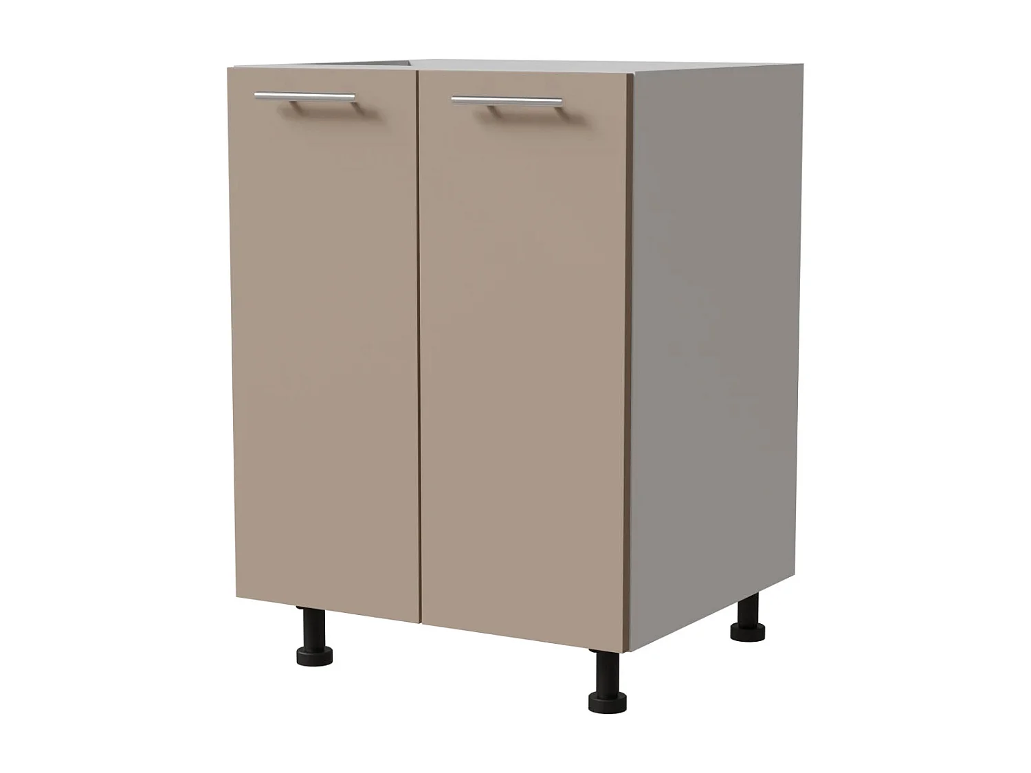 KÜCHENUNTERSCHRANK Brerra D11/60 RAL 1016 graubeige Matt / weiß matt 60 / 50 / 82cm