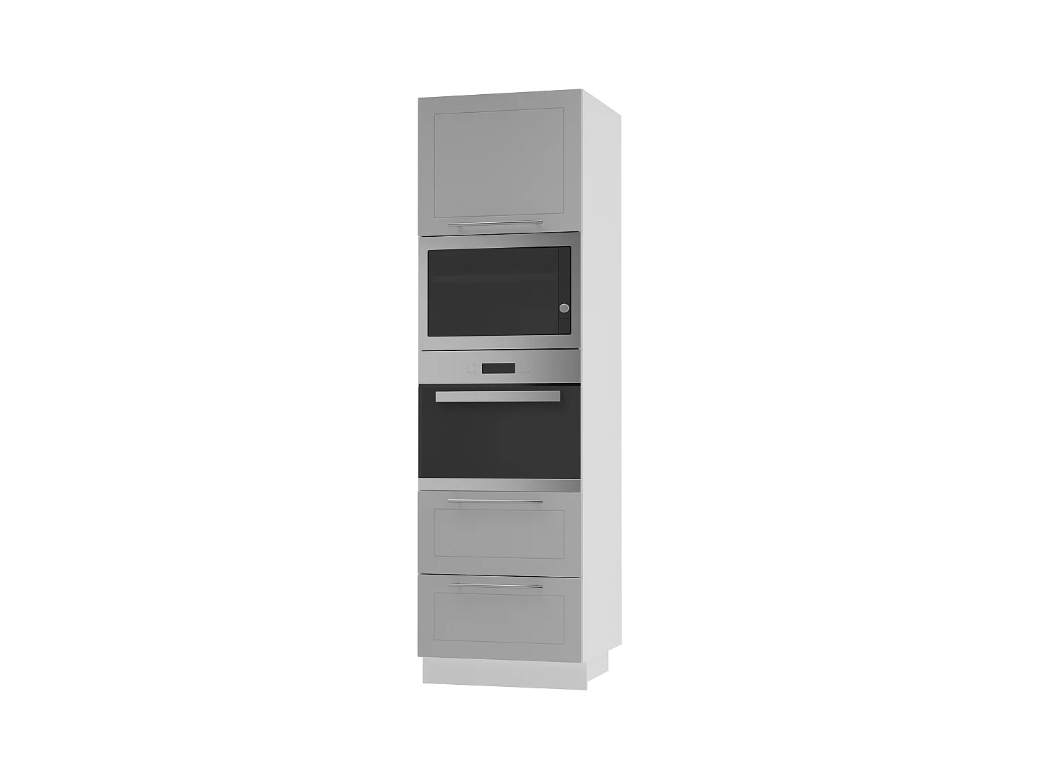 BACKOFEN-HOCHSCHRANK Kvantum D14/RU/2A/284 Dust Grey Matt / Weiß Matt 60 / 59 / 207cm