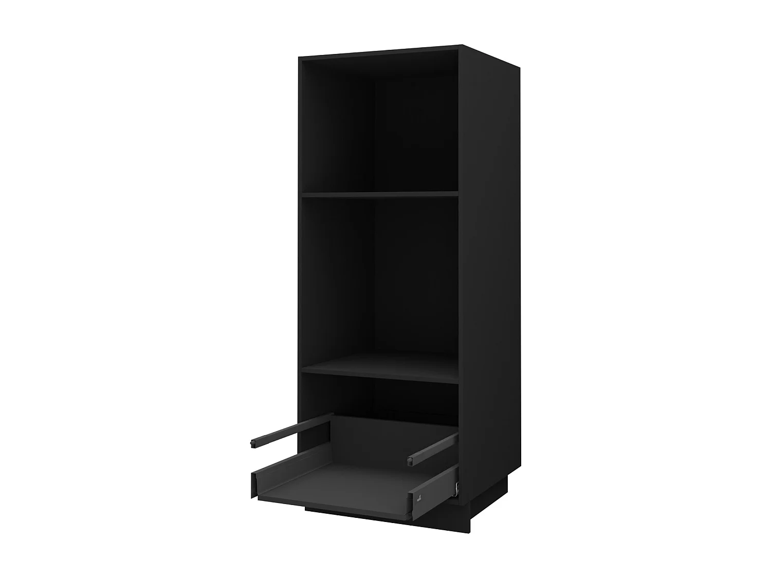 BACKOFENHOCHSCHRANK Kvantum D5AA/60/154 Beige Matt / Schwarz Matt 60 / 59 / 154cm