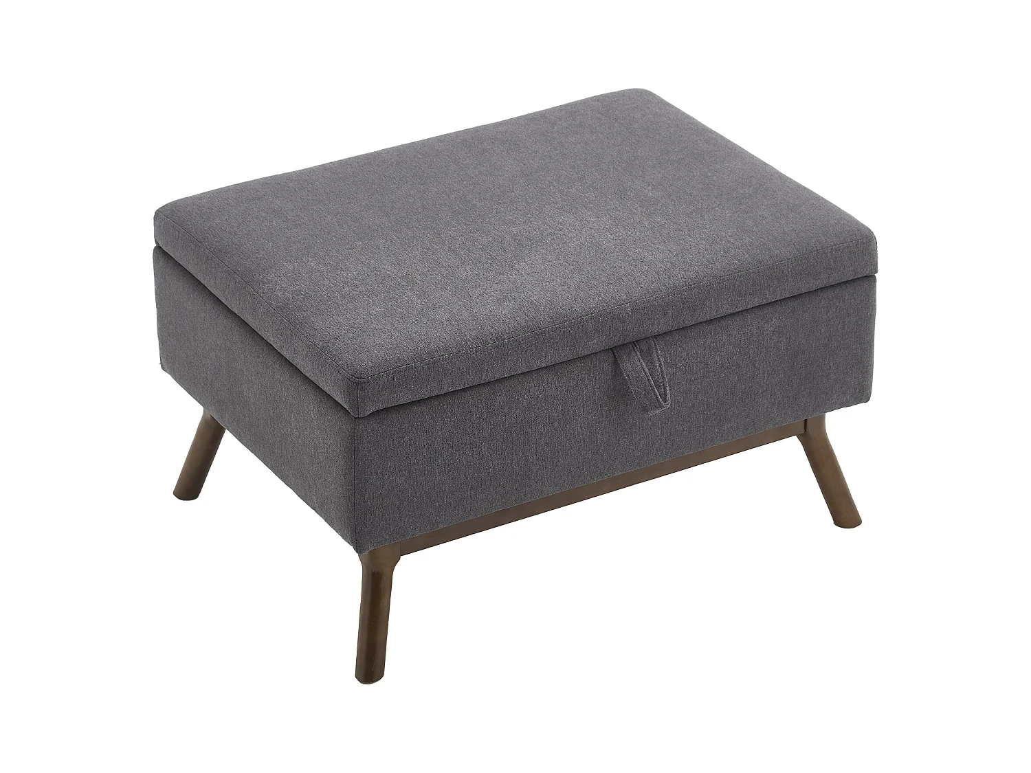 Chaise carrée - Chaise avec rangement - pour salon, entrée et salle familiale - lin marron