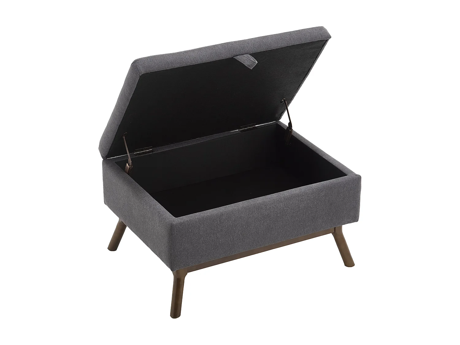 Sedia quadrata - Sedia con contenitore - per soggiorno, ingresso e soggiorno - lino marrone