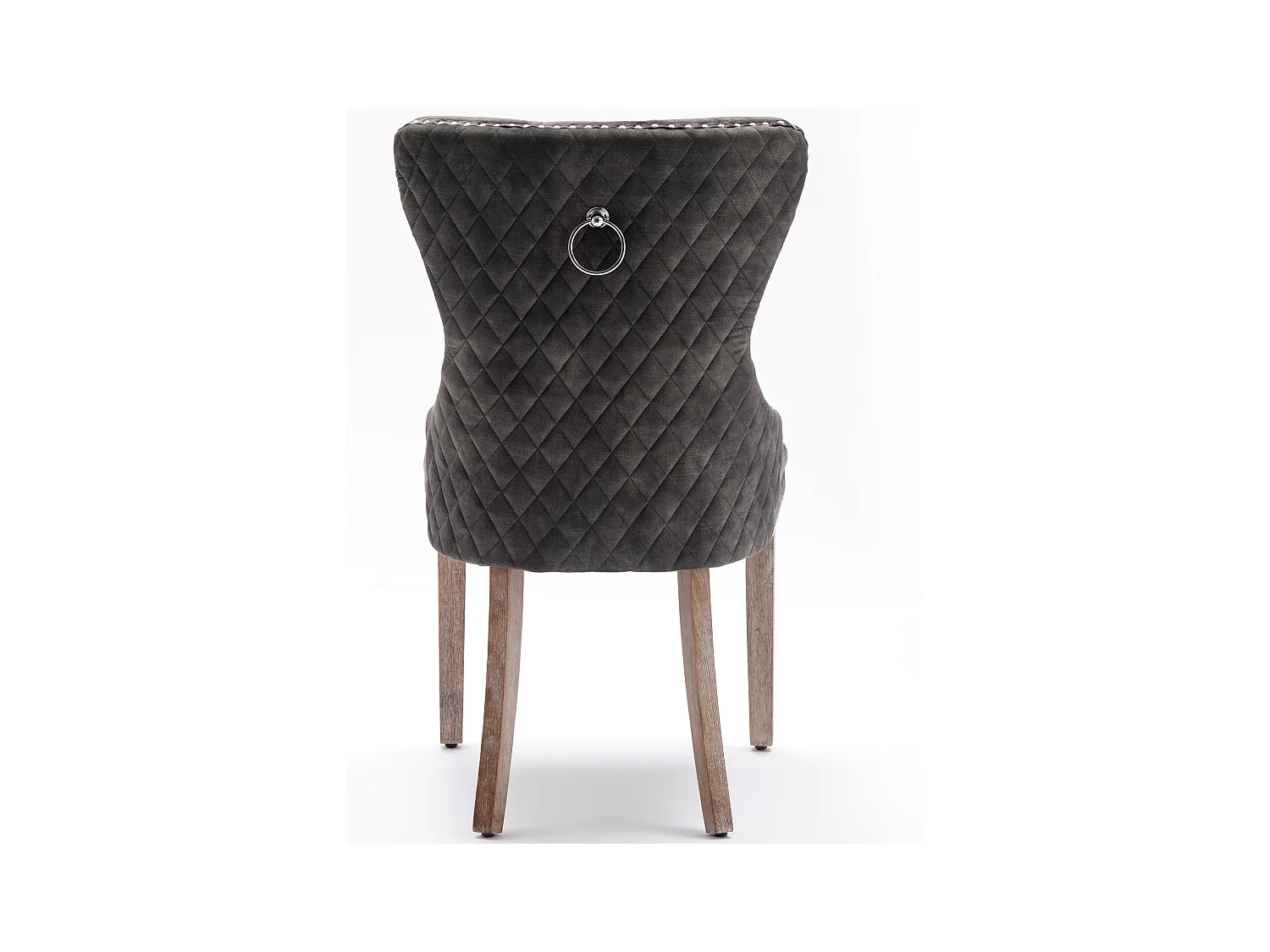 Juego de 4 sillas de comedor - silla tapizada con patas ajustables - terciopelo gris - para dormitorio y salón