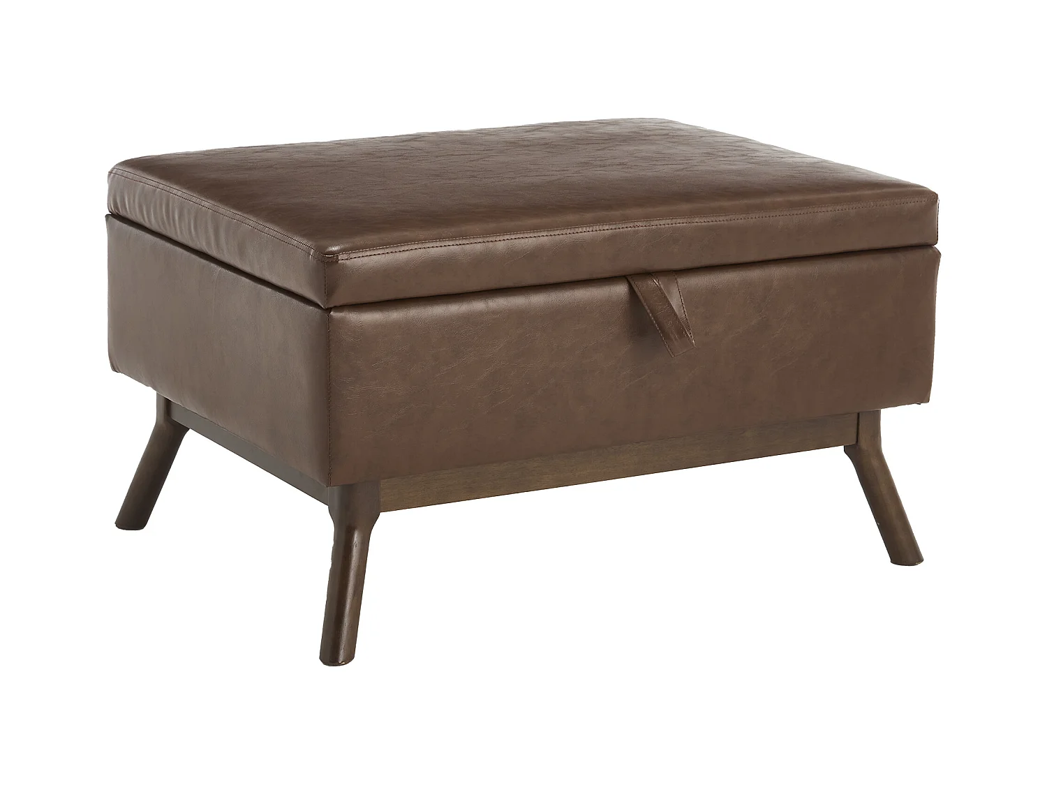 Chaise carrée - Chaise avec rangement - pour salon, entrée et salle familiale - marron